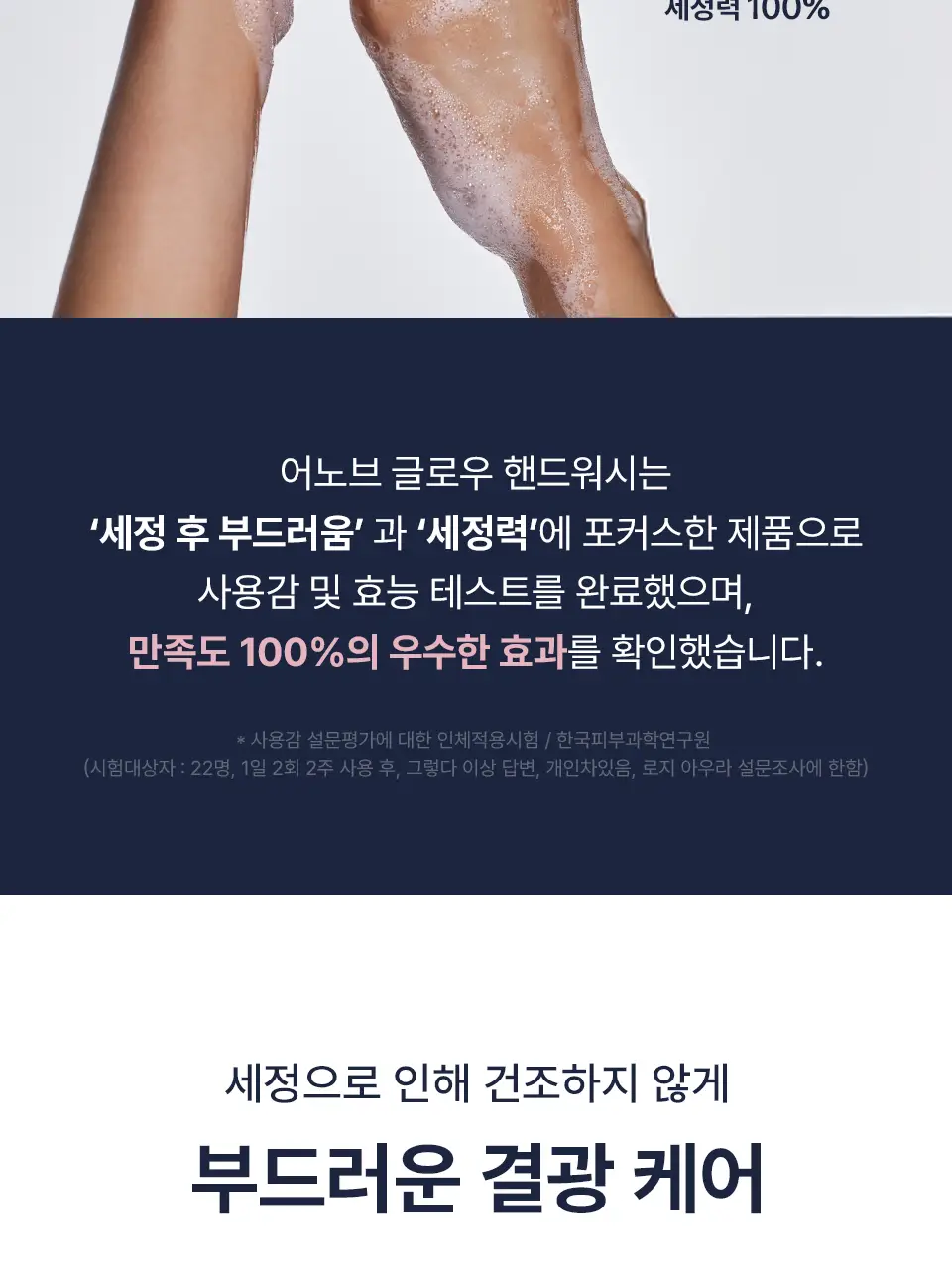 [고보습/퍼퓸] 어노브 글로우 핸드워시 290ml 2종 택 1(로지아우라/센슈얼화이트) 상세페이지 13